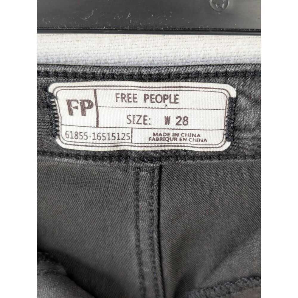 Free People Flared Bell Bottom Stretch Jeans Black Women's Size 28 - Picture 3 of 11